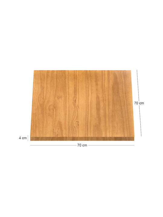 Woodwell Square Table Surface Solid Wood Natural 70x70cm E2207,3 2 Pieces