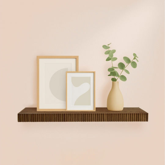 Wall Shelf with LED Brown 60x23.5x3.8cm Wall Shelf with LED Brown 60x23.5x3.8cm