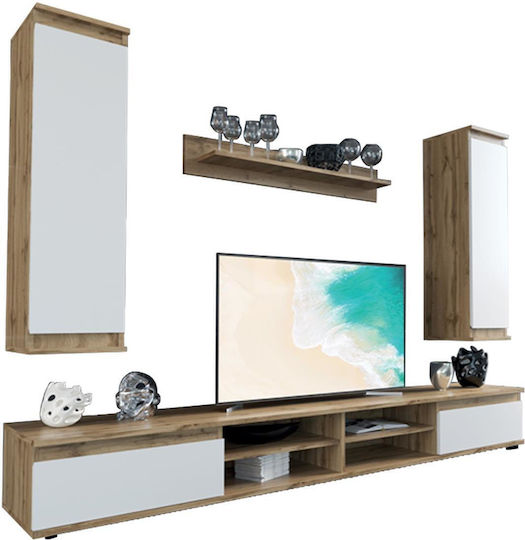 Wohnzimmer TV-Einheit Sandro Walnut / White L175xB37xH160cm