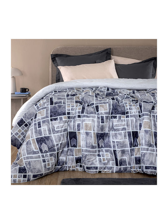 Palamaiki Πάπλωμα Υπέρδιπλο με Γέμιση Microfiber 230x250εκ. Zen101 Εμπριμέ 350 GSM
