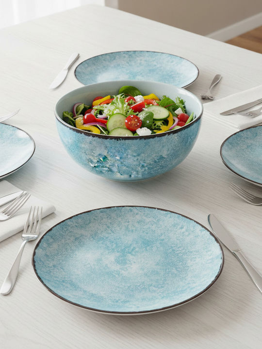 Oriana Ferelli Ceramic Salad Bowl Blue 25x25cm