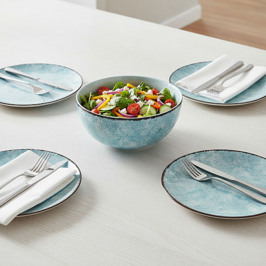 Oriana Ferelli Ceramic Salad Bowl Blue 25x25cm