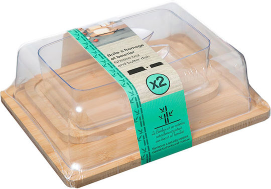 5Five Plastic Transparent Cheese Dish 2 Pieces