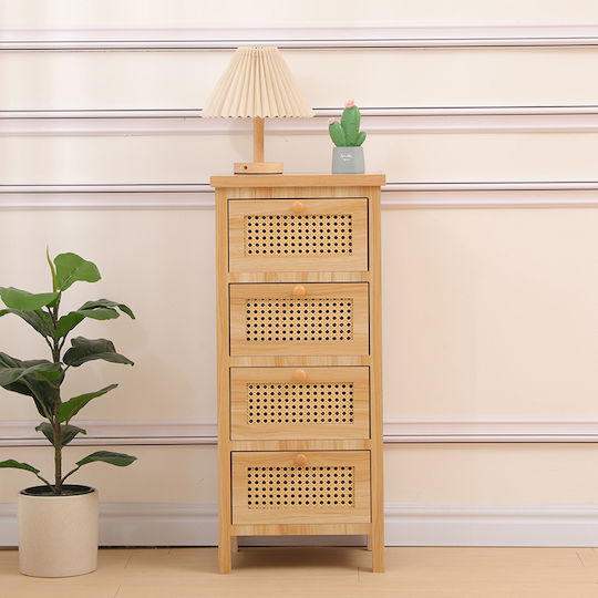 Συρταριέρα Κρεβατοκάμαρας Ξύλινη Scandy 44x26x78.5εκ.