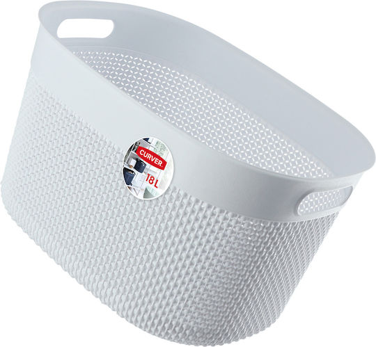 Grozs Filo Storage Basket L 18L 38x28x22cm White
