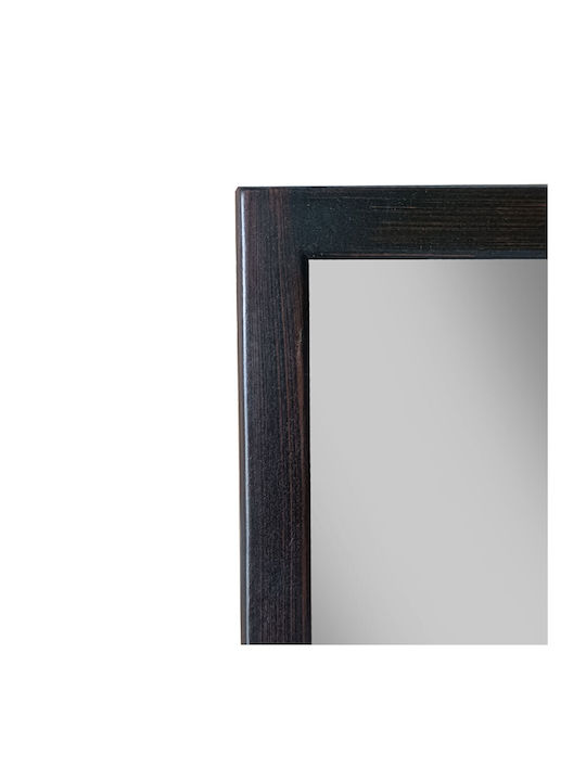 Liberta Slim Καθρέπτης με Καφέ Ξύλινο Πλαίσιο 146x45cm 3τμχ