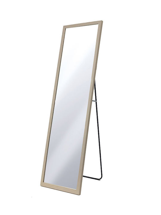 General Trade Καθρέπτης με Μπεζ Ξύλινο Πλαίσιο 154x44cm