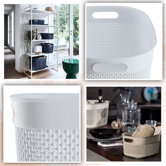 Grozs Filo Storage Basket L 18L 38x28x22cm White