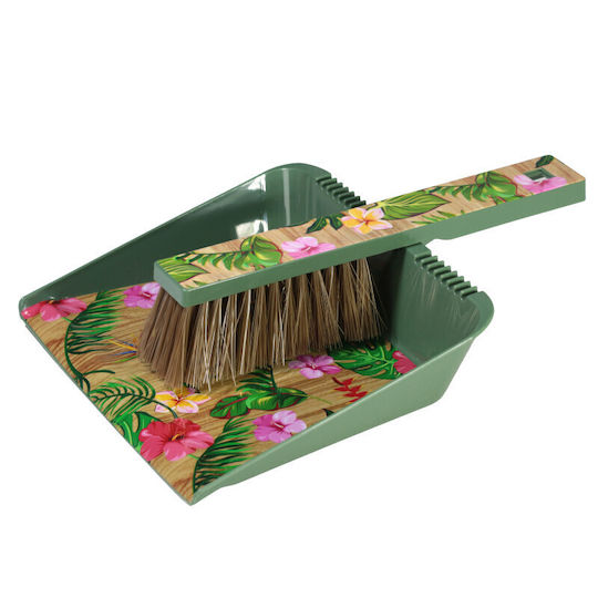Viosarp Dustpan & Brush Set Plastic Green
