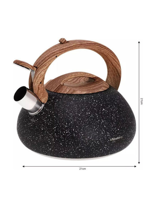 Klausberg Teekanne Rostfreier Stahl Gray 2700ml