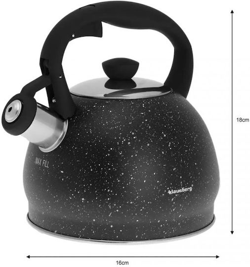 Klausberg Teekanne Rostfreier Stahl Gray 2000ml