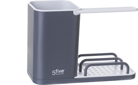 5Five 5Five Kunststoff-Graue Organizer für die Küchenspüle 21x9x14.6cm