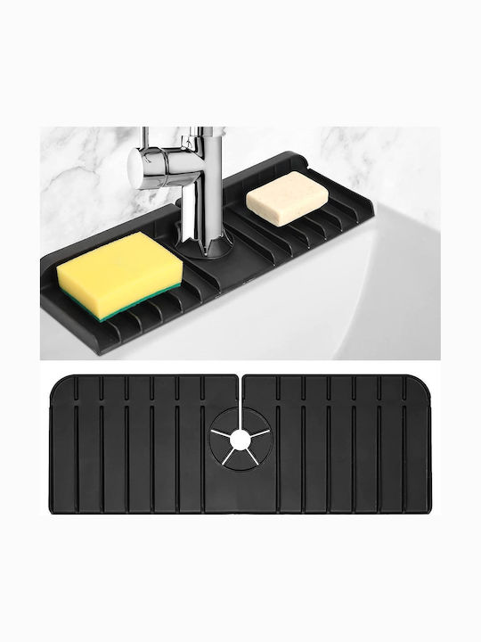 Organizator Pentru Chiuveta De Bucătărie Din Plastic Negru 37x13.7x1.8cm