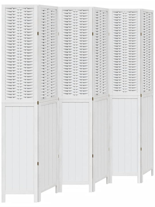 vidaXL Decorative Room Divider Wooden with 6 Panels 210x220cm
