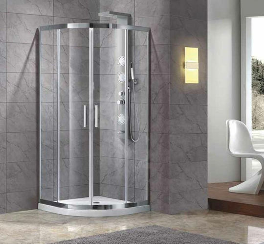 Duschabtrennung Halbkreisförmige Schiebetür Hermes 20 Klarglas Transparent 6mm 800 x 800 mm Höhe 1900 mm Duschabtrennung Halbkreisförmige Schiebetür Hermes 20 Klarglas Transparent 6mm 800 x 800 mm Höhe 1900 mm