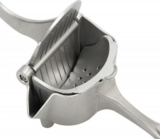 Handpresse Orange aus Metall in Silber Farbe