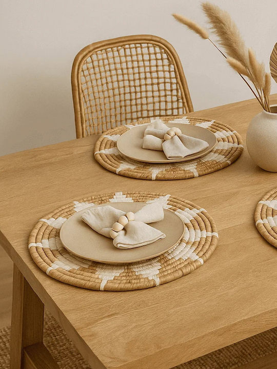 Polihome Denil Rattan Placemats 35x35cm 4 Pieces