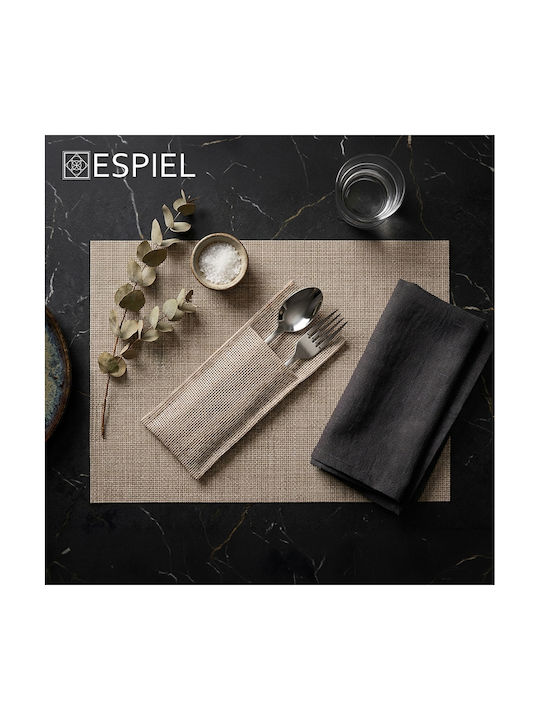 Espiel Σουπλά Πλαστικό Μπεζ 45x30cm 6τμχ