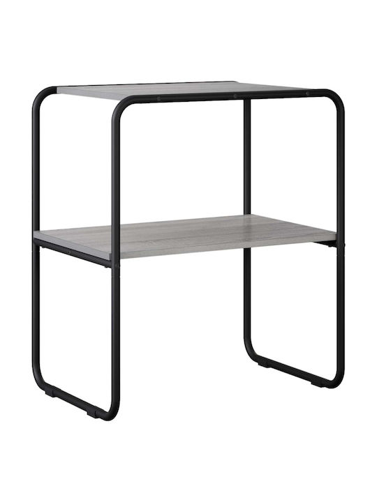 Console Table Made of Wood & Metal Grey L60xW42.5xH70cm