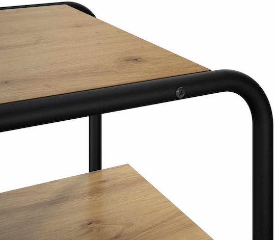 Konsolentisch aus Holz & Metall Eiche L60xB42,5xH70cm