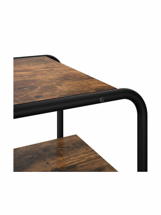 Console Table Made of Wood & Metal Smoked Oak Wood L60xW42.5xH70cm