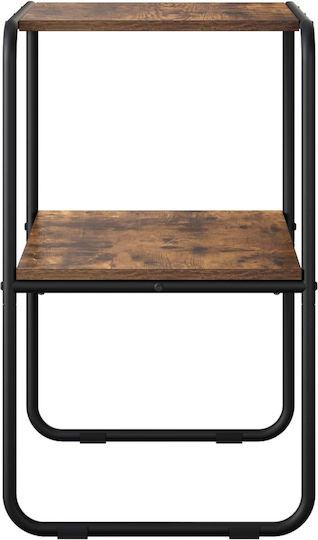 vidaXL Konsolentisch aus Holz & Metall Rauchiges Holz Eichenholz M60xB42,5xH70cm