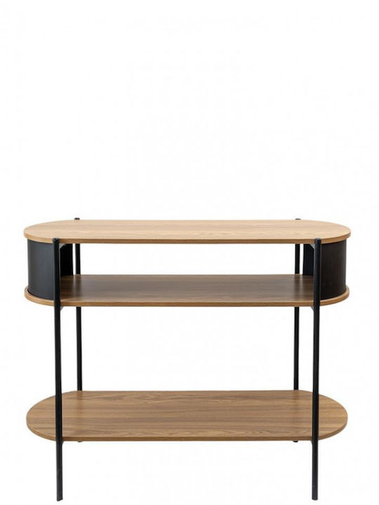 Console Table from Wood & Metal Black L100xW39xH76cm