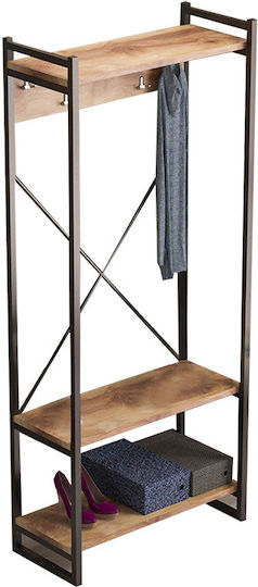 Baker Eingangsmöbel mit Garderobe & Schuhschrank Walnut / Black 90x34x180cm