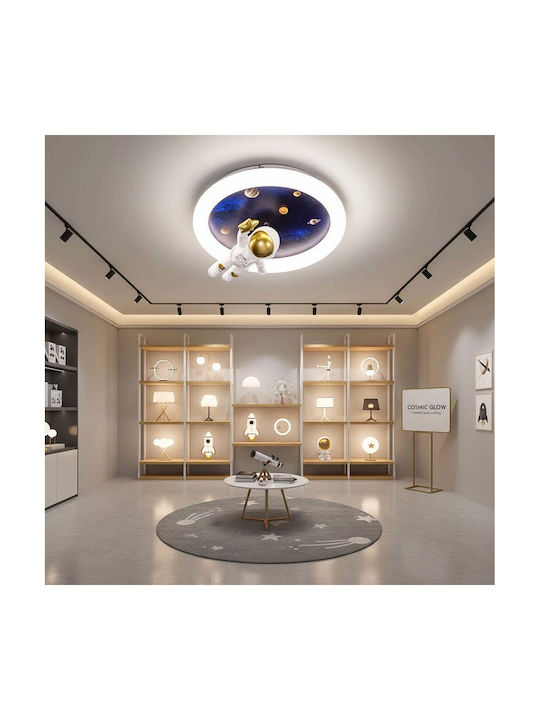 Alista Home O singură lumină Lumină de tavan pentru copii Lampă de tavan din metal 51W cu suport pentru bec E27 Alb