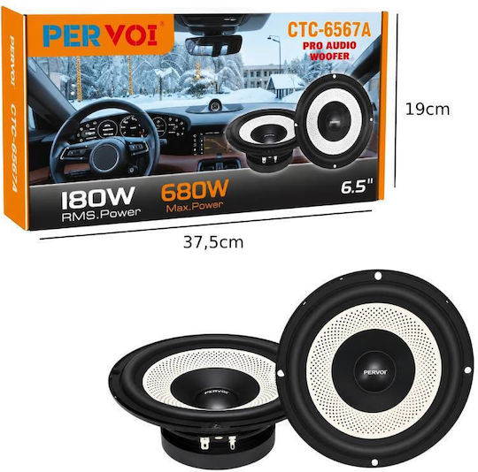 PerVoi Σετ Ηχεία Αυτοκινήτου 6.5" με 180W RMS (2 Δρόμων)