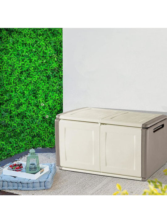 ArtPlast Außenlagerbox Cube Kunststoff 230Es Brown / Beige L96xB53xH57cm