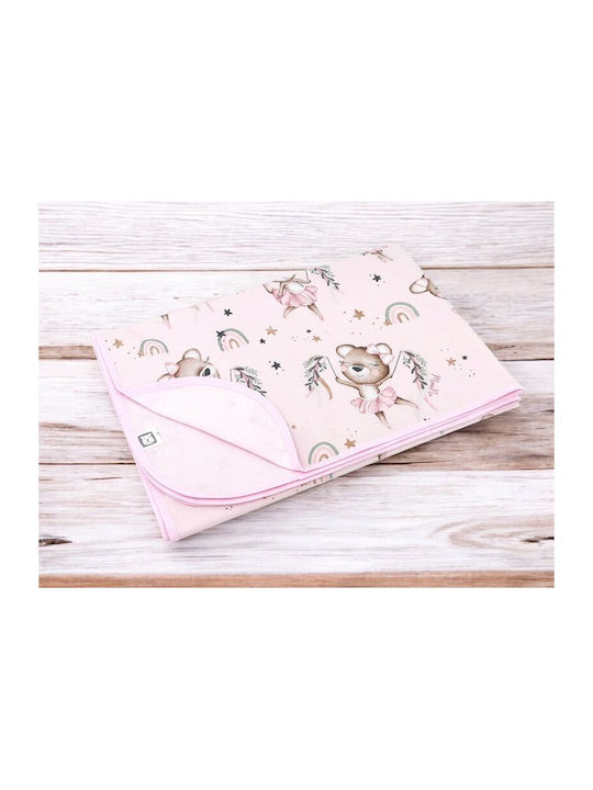 MimiNu Pătură Pepinieră Swaddling Roz Little Ballerina Pink 100x75 cm