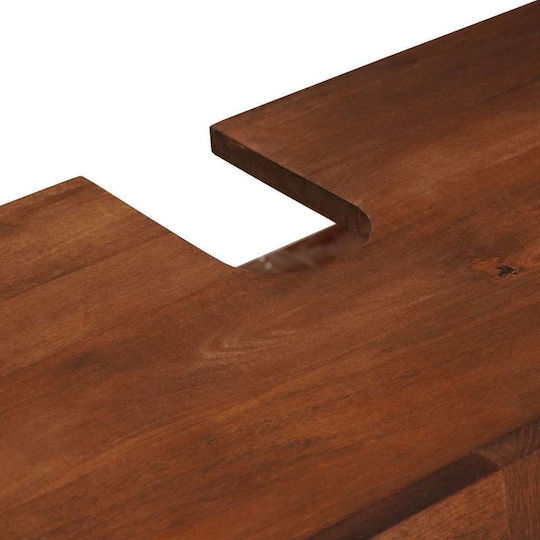 vidaXL Countertop with Sink L62xW33xH58cm Brown