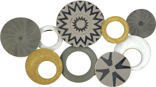 Marhome Geometric Multicolour Metallic Wall Decor 71.1x5.1x5.1cm