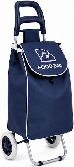 Metallisches Einkaufswagen Blau 35x27x94cm