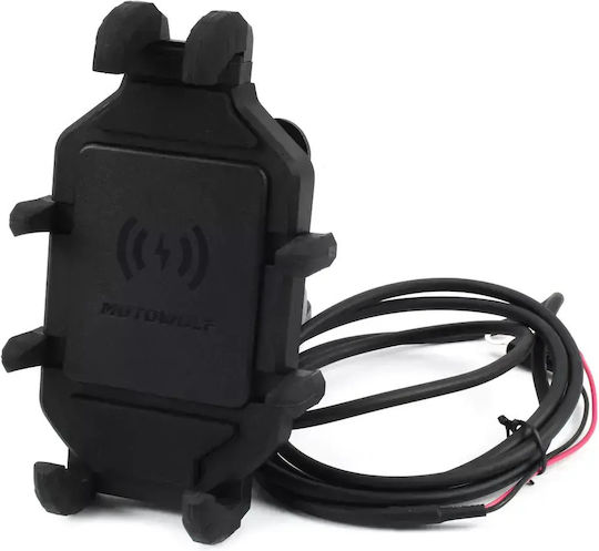 Motowolf Mdl2827d Βάση Κινητού Μοτοσυκλέτας Ρυθμιζόμενο Βραχίονα Τιμόνι Μαύρη