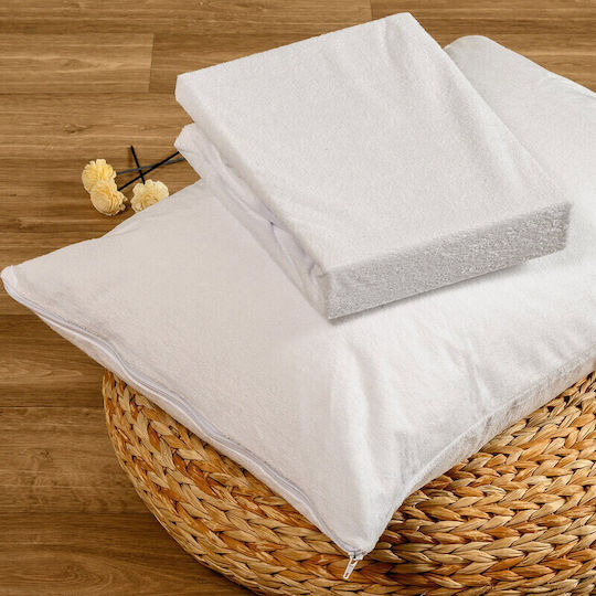 Melinen Fitted Waterproof Bed Mattress Protector Antibacterial Terry Towel 70x140cm