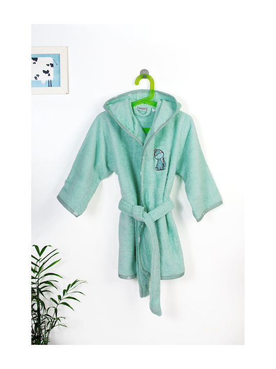 Dimcol Kids Hooded Bathrobe Mint