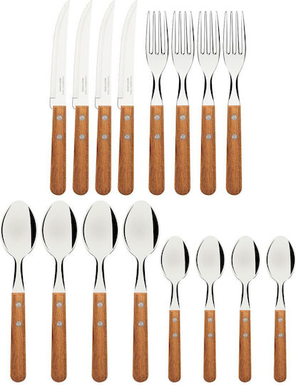 Tramontina Cutlery Set Stainless Steel Silver 16 Pieces