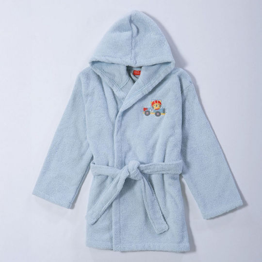 Nef-Nef Homeware Παιδικό Μπουρνούζι Super Boy L.blue με Κουκούλα