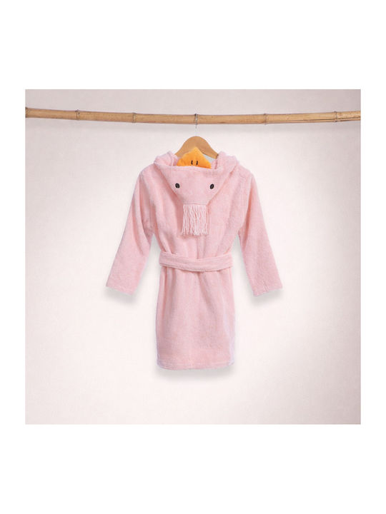 Nef-Nef Homeware Παιδικό Μπουρνούζι Spring Happiness Ροζ με Κουκούλα