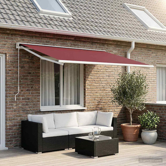 vidaXL Markisenstoff Burgundisch mit PU-Beschichtung 3x6m
