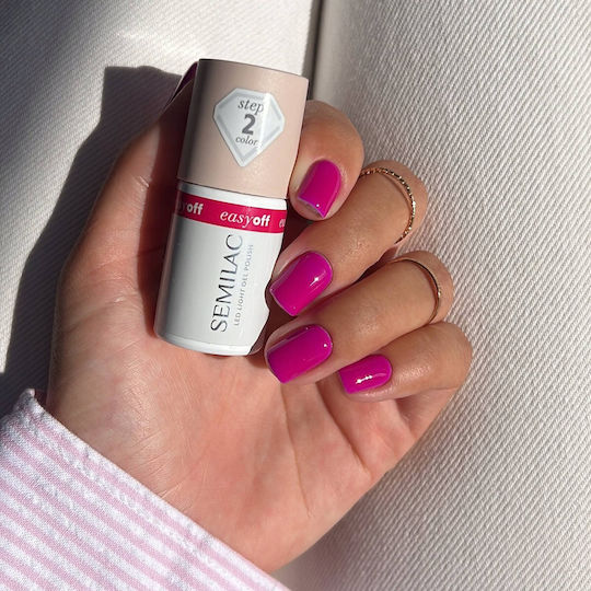 Semilac Hybrid Semi-Permanent Nail Polish Magenta Crush 7ml