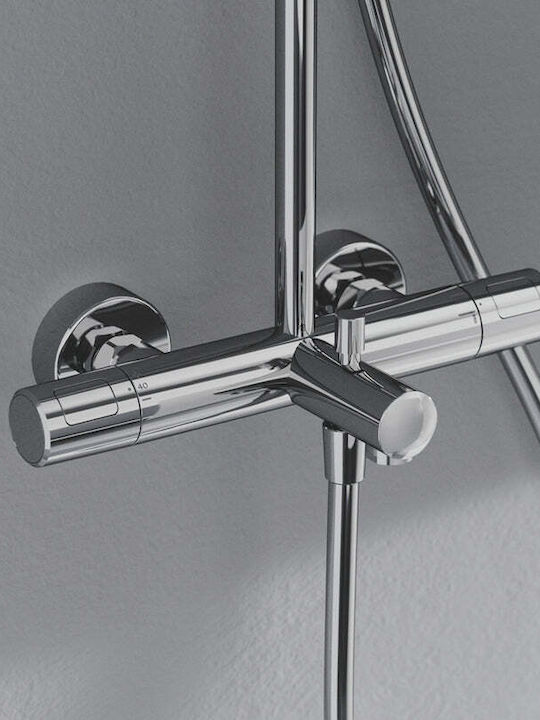 Ideal Standard Duschsäule mit Wannenbatterie Silber