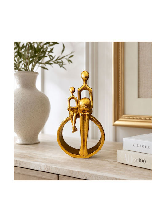 Polyresin Decorative Figure Gold 14x8x26cm Forhome 582478 Home