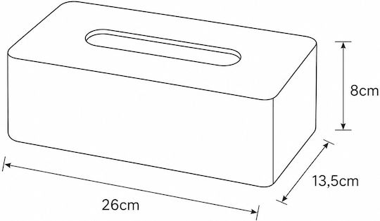 Polyresin Държач за Кърпички Бежов 13.5x26x8см DS-4388000