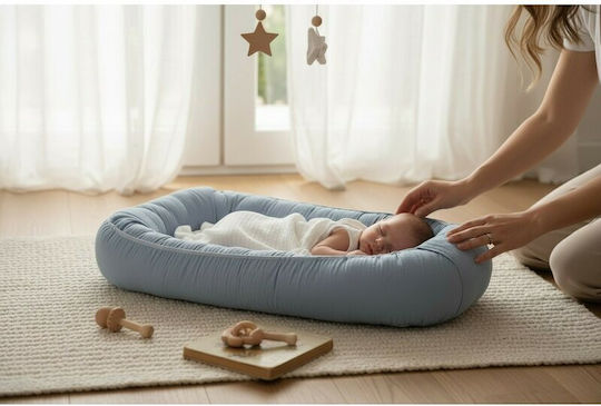 Qmini Бебешка Възглавница Гнездо Jeans 55x75см