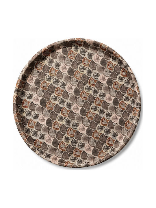 The Barstards Round Serving Tray Non-slip in Black Color CTC157 1pcs