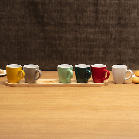 Secret de Gourmet Set Căni Espresso De ceramică Multicolore 90ml 6buc