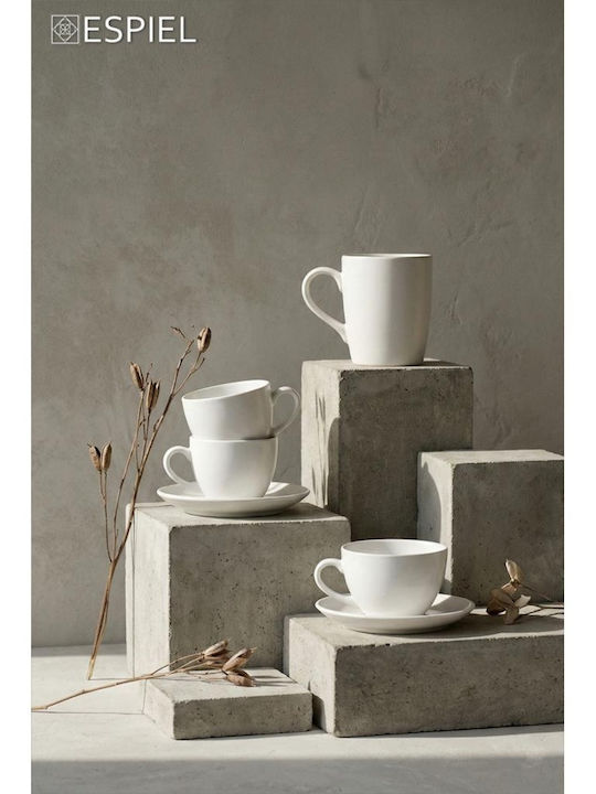 Espiel Morgan Tasse Espresso aus Porzellan Weiß 90ml